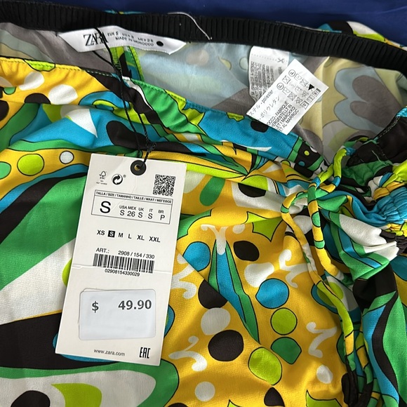 Zara Draped printed skirt - Picture 4 of 4